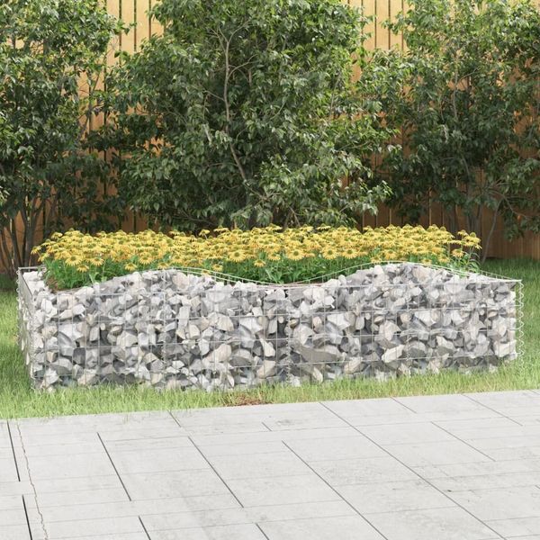 vidaXL Gabionen-Hochbeet mit Hochbogen 200x100x50 cm Verzinktes Eisen 153550