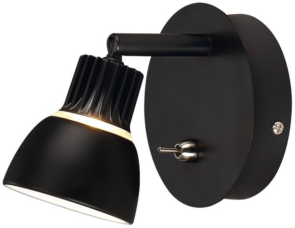 LED Wandstrahler in schwarz mit beweglichem Spot, RADIATE