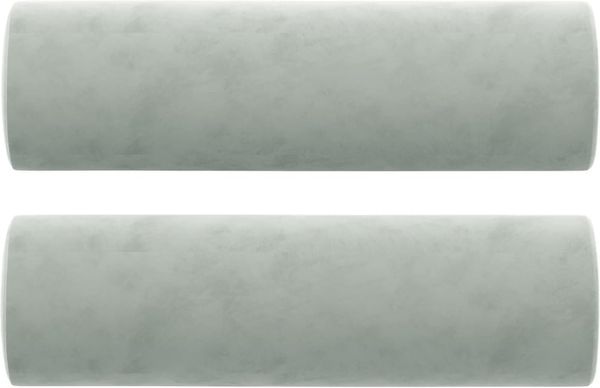 vidaXL 2-Sitzer-Sofa mit Zierkissen Hellgrau 140 cm Samt 3200881 Bild 5