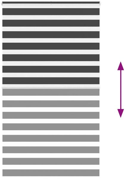 vidaXL Doppelrollo Schwarz 125x200 cm Stoffbreite 120,9 cm Polyester 4014266 Bild 5