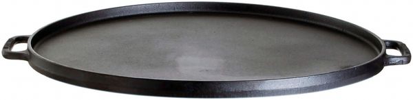 Gusseisenkuss® Grillplatte, geriffelt/glatt, Gusseisen schwarz, Ø 45 cm Bild 2