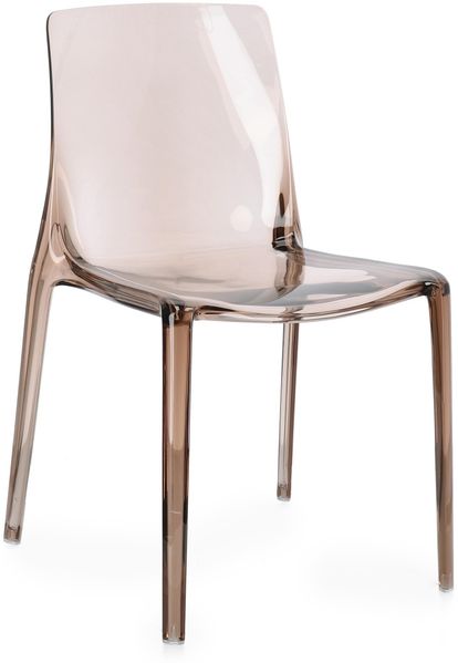 Gartenstuhl Eleda 4er-Set Kunststoff, modern stapelbar, Coffee Braun, für Innen- und Außenbereich