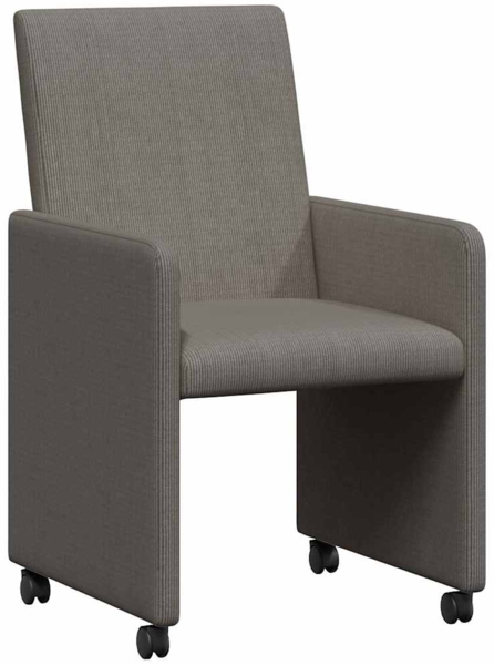 vidaXL Esszimmerstühle mit Rollen 2 pcs Hellgrau 57 x 66 x 94 cm 42017801