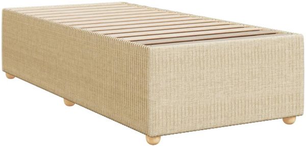 vidaXL Boxspringbett mit Matratze Creme 90x200 cm Stoff 3294251 Bild 10