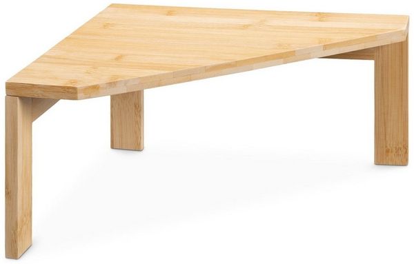 Navaris Eckregal Eckregal aus Bambus - Regal für Küche/Bad - 1 Ebene - Natur, 1-tlg.