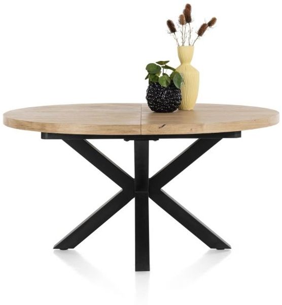 METALOX Esstisch braun Eiche Furnier 150/190cm x 130cm x 77cm