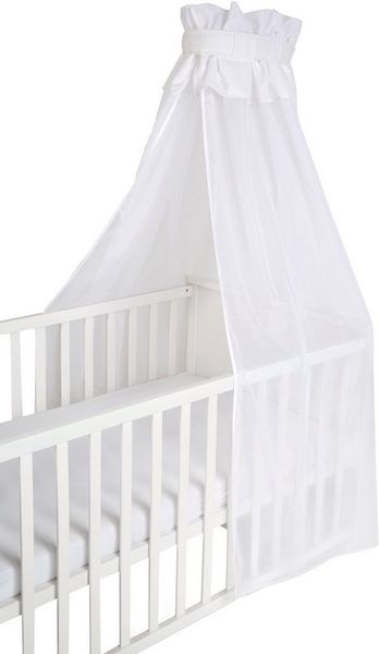 roba Babybett Himmel - 160 x 250 x 0,5 cm - 16 % Baumwolle & 84 % PES - Weiß