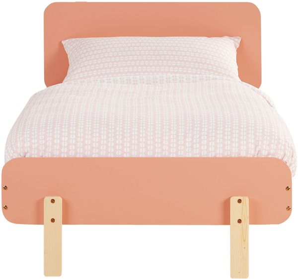 Kinderbett 90x200 cm mit Lattenrost Jugendbett Rot Gästebett Bettgestell Holzbett Einzelbett Massiv Holzbettrahmen Bild 4