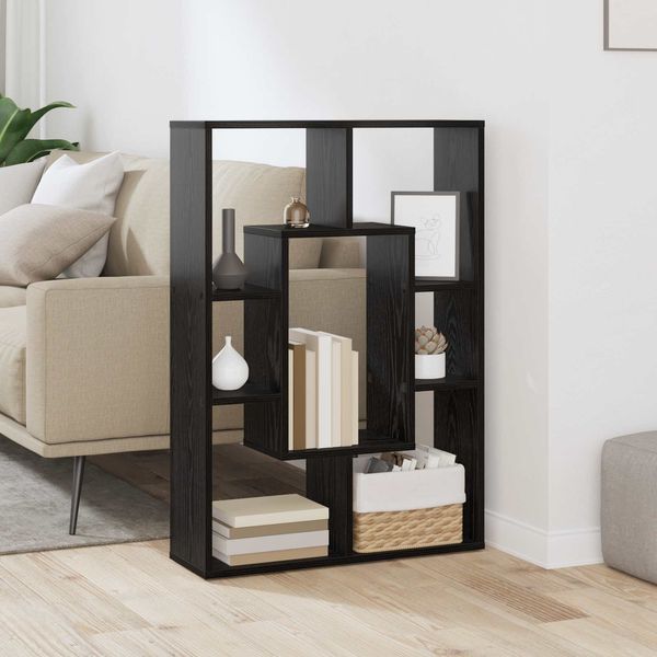 vidaXL Bücherregal Schwarz Eichen-Optik 63 x 20 x 90 cm Holzwerkstoff 879673