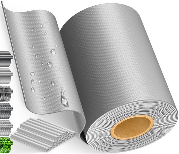 KESSER® PVC Sichtschutzstreifen Sichtschutz Rolle Doppelstabmatten Zaun Blickdicht | Wetterfest und Windschutz | Zaunfolie Sichtschutz Garten Gartenzaun Grau, 35 m