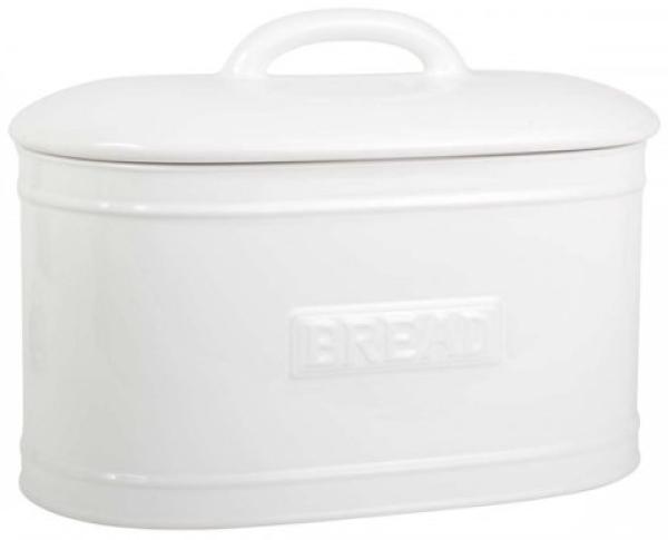 Brotkasten Brotbox Brottopf Keramik Weiß Oval Vintage Retro Ib Laursen 1982-11