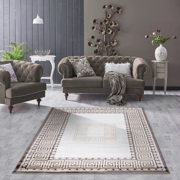 Mozato Teppich Doha, Rechteck, Höhe: 12 mm, Kurzflor Teppich, Hoch-tief Effekt, Vintage Design, Oriental Design