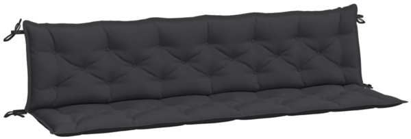 vidaXL Gartenbank-Auflagen 2 Stk. Schwarz 200x50x7 cm Oxford-Gewebe 361742