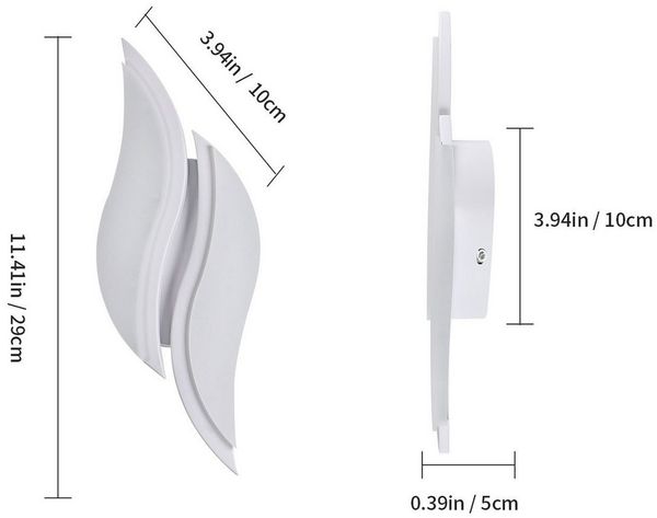 Riserva LED Wandleuchte LED-Wandleuchte, Acryl-Wandleuchte, 6500K kaltweißes Licht, für Cafés, Cafeterias, Restaurants