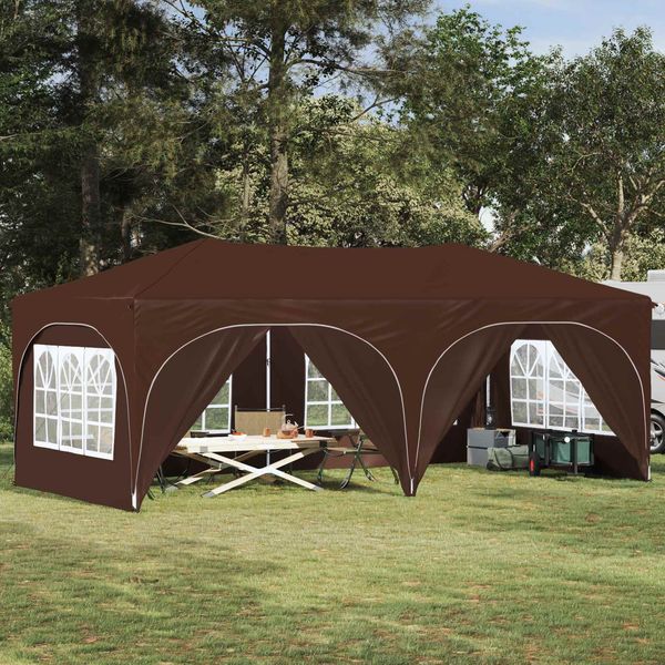 vidaXL Pop-up Partyzelt Braun 575 x 288 x 245 cm Oxford-Stoff 42019907