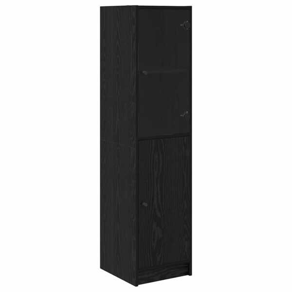 vidaXL Highboard Schwarz Eichen-Optik 35 x 37 x 142 cm Holzwerkstoff 882906