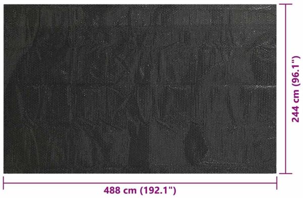 vidaXL Poolabdeckung Schwarz 488×244 cm PE 92169 Bild 6