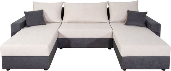 COLLECTION AB Wohnlandschaft Pico U-Form, Wohnlandschaft,2 X Ottomane,Polyätherschaum Polsterung