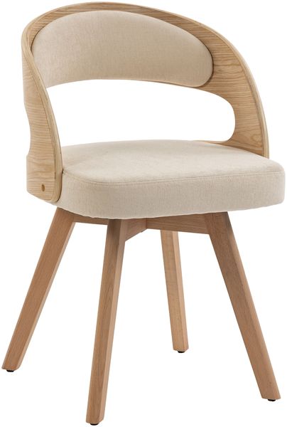 Flieks Esszimmerstuhl 2er Set, 360° drehbar, Buchenholz & beige Kissen Bild 9