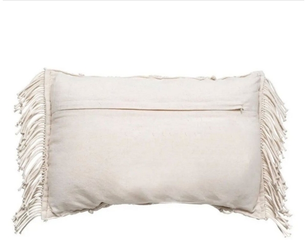 Home-trends24. de Dekokissen Kissen Makramee Creme Beige Kissenbezug Dekokissen Zierkissen Bild 2