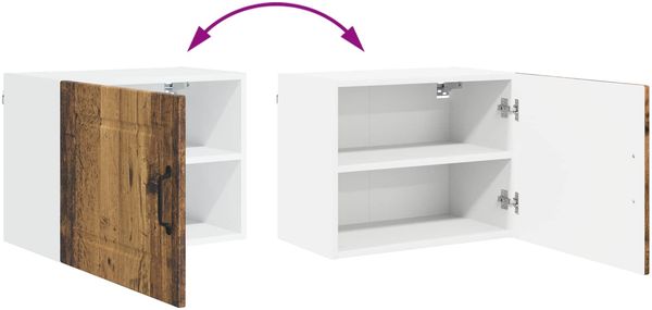 vidaXL Wandschrank PORTO Altholz 50 x 31 x 40 cm Holzwerkstoff 885261 Bild 11