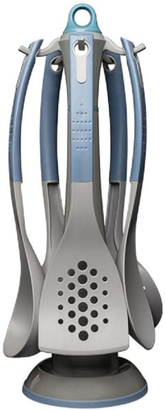 MICHELINO Kochgeschirr 6-tlg. Küchenhelfer-Set Kochutensilien Serie Alythia Blau