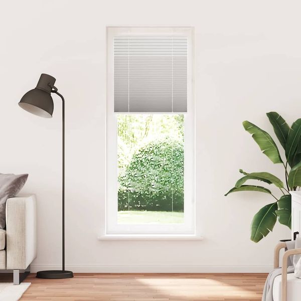 vidaXL Plissee Hellgrau 70x200 cm Stoffbreite 69,4 cm Polyester 4015358
