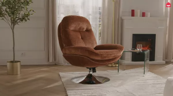 Vente-unique - ILMACA Sessel Stoff Beige - B 90 cm x H 99 cm x L 78 cm