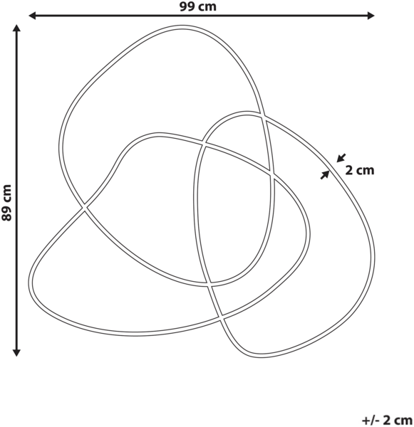 Wandspiegel TAILLY 99 cm 89 cm Schwarz Bild 2