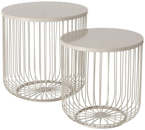 BOLTZE GRUPPE GmbH Beistelltisch Metalltische, 41–47 cm, CINDY, 2er Set (funktional), keine