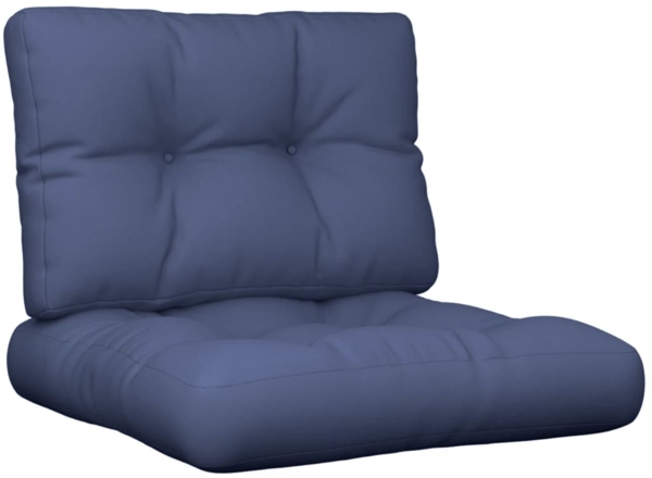 vidaXL Palettenkissen-Set Marineblau 60x40x12 cm Stoff 378081