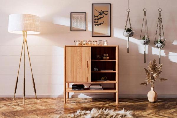 Kommode Schrank SAGA Buche massiv 97x101x46 cm