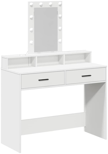 vidaXL Schminktisch mit Speicher Weiß 100 x 41 x 140 cm Holzwerkstoff 865172