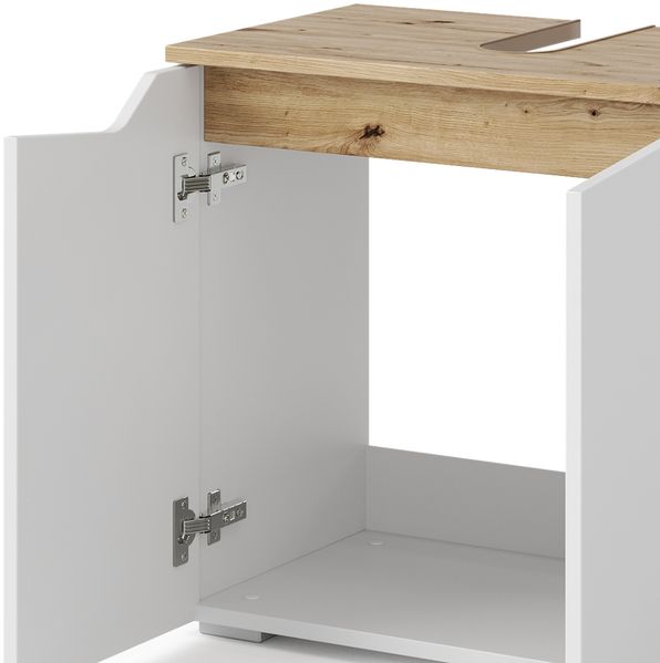 Waschbeckenunterschrank Marelle Weiß/Artisan 60 x 57.5 cm mit 2 Türen Vicco Bild 6