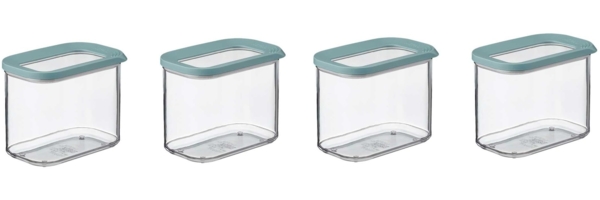 Mepal 4-teiliges Set Vorratsdosen mit Deckel - Lebensmittelbehälter Rechteckige - Küchenorganizer aus Kunststoff - Vorratsbehälter Luftdicht - 4x1000 ml - Nordic Green
