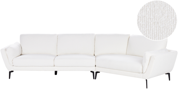 3-Sitzer Sofa Bouclé weiß KANSSELI