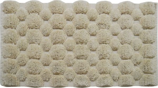 K-HOME Badematte PLOP, Badvorleger, Badezimmer Teppich, 3D-Design, Hoch-Tief-Design, schnell trocknend, Baumwolle, fusselfreier Badteppich