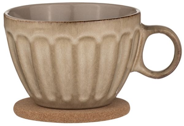 ladelle ELAN Becher- und Untersetzerset sand