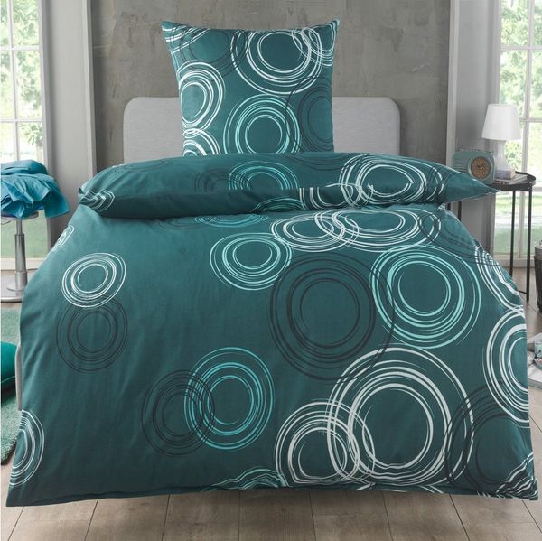 Malika Bettwäsche 155x220 + 80x80 cm atmungsaktiver Baummwoll Renforce Bettbezug, Renforce Baumwolle, 2 teilig, Für Allergiker geeignet, pflegeleicht, angenehm weicher Stoff