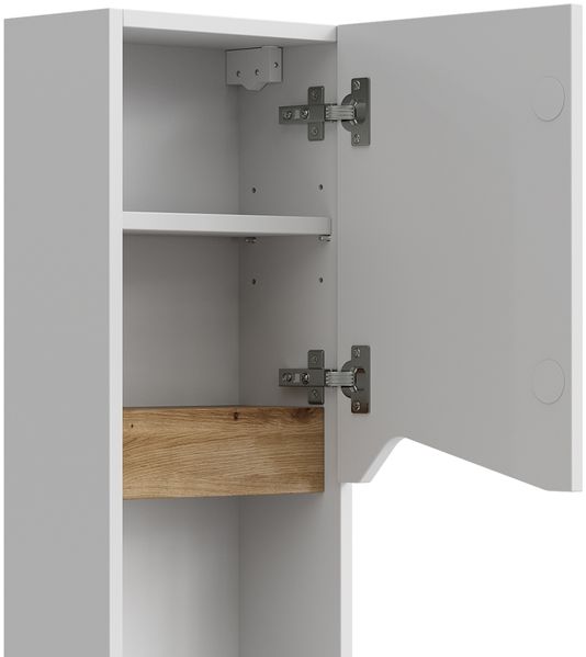 Badschrank Marelle Weiß/Artisan 30 x 67 cm mit Tür und offenem Fach Vicco Bild 6