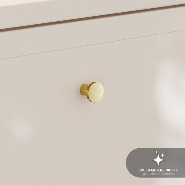 Lomadox Badmöbel-Set DESENZANO-56, (Spar-Set, 2-St, LED-Spiegel Waschtisch), mit 80cm Waschtisch mit Aufsatzbecken und LED-Spiegel, beige