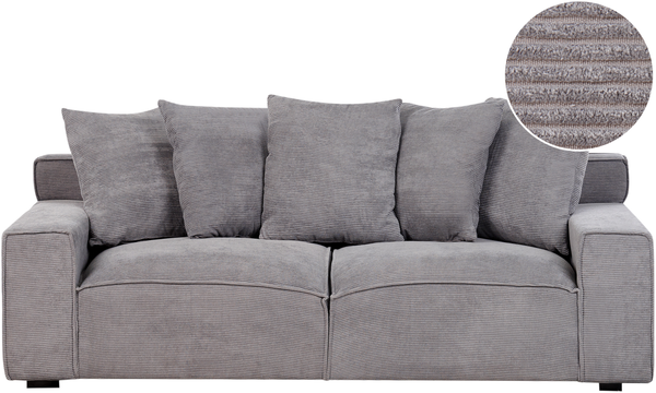 3-Sitzer Sofa Cord dunkelgrau VISKAN