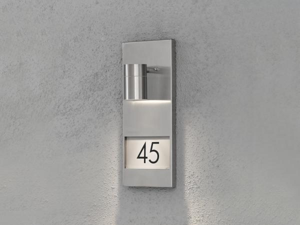 KONSTSMIDE No. 7655-000 Aussenwandleuchte Hausnummer Modena GU10 edelstahl IP44