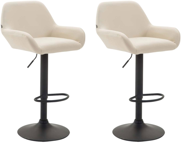 2er Set Barhocker Braga Kunstleder, Creme