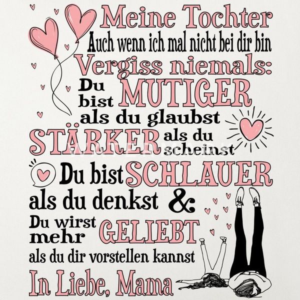 Spreadshirt Kissenbezug Meine Tochter Geschenk Liebeserklärung Mama Kissenbezug 45x45 cm