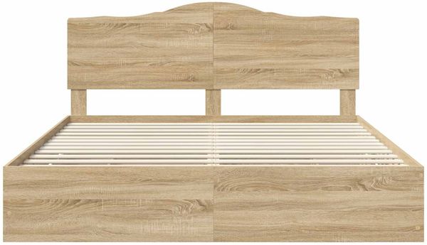 vidaXL Bettrahmen Sonoma-Eiche 200 x 200 cm Ingenieurs Holz 3413382 Bild 8