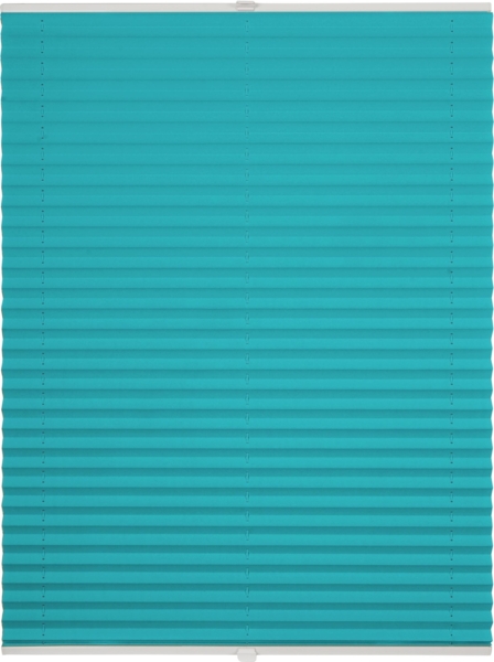 ondeco Plissee ohne Bohren mit Klemmträger, Sonnenschutz für Fenster innen, blickdicht, Faltrollo, Türkis, 40x130 cm