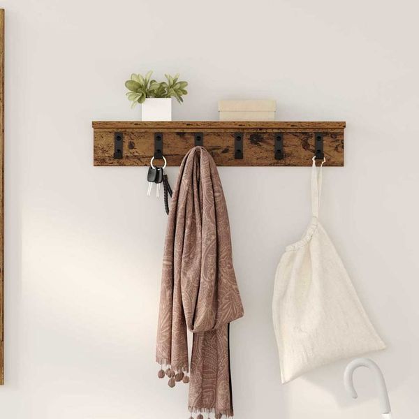 vidaXL Wandmontierter nachttisch Altholz 60 x 10.5 x 10.5 cm 874361