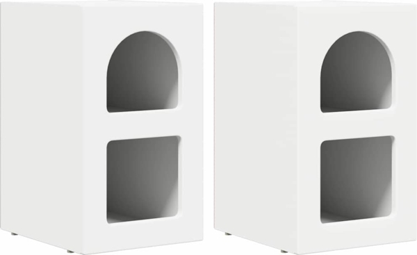 vidaXL Nachttisch 2 pcs Weiß 29,5 x 33,5 x 50 cm Holzwerkstoff 891225