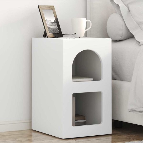 vidaXL Nachttisch ELST 2 Stk. Weiß 29,5 x 33,5 x 50 cm Holzwerkstoff 891225